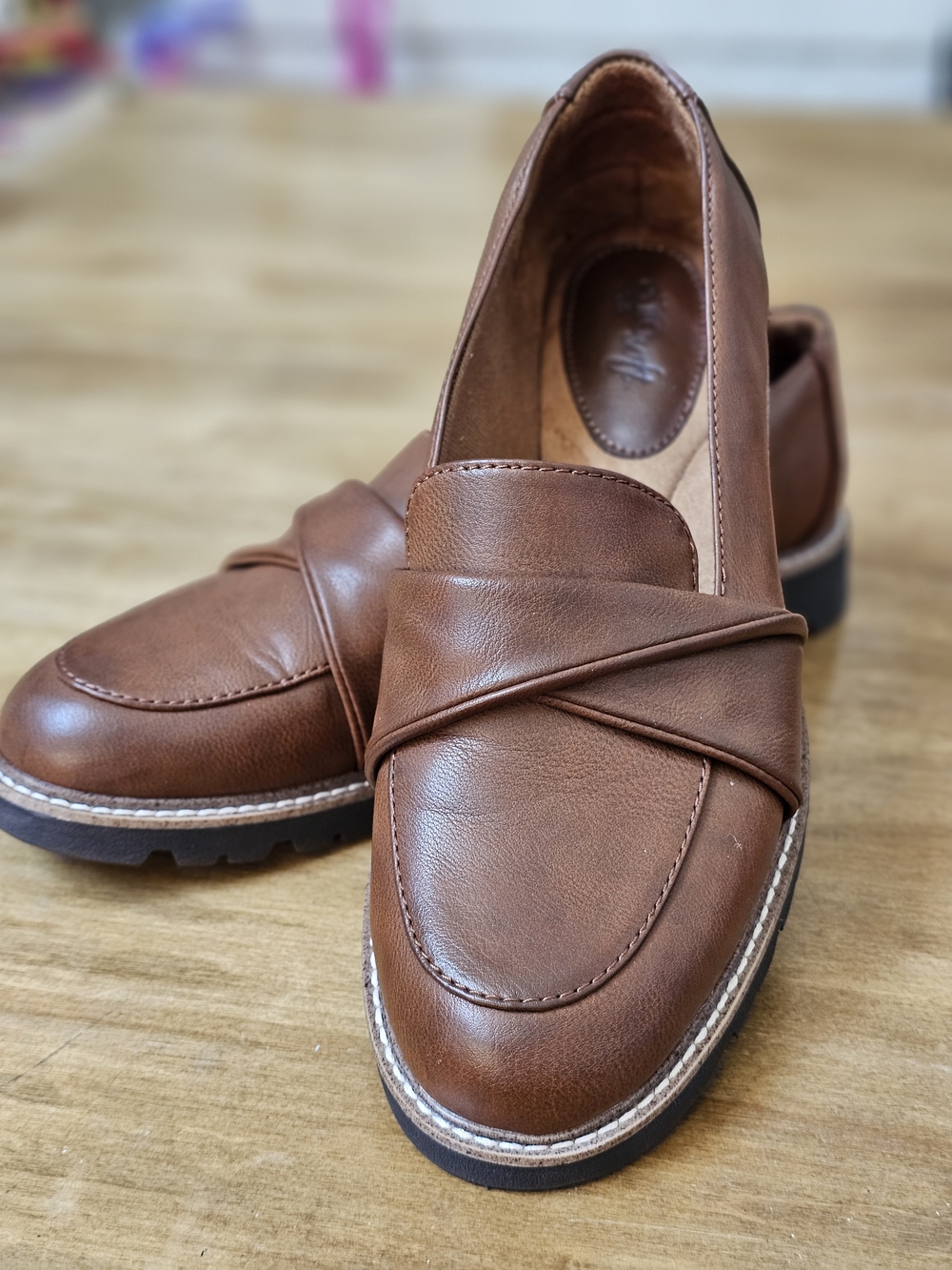 Women's Euro Soft Slip-On Loafers with Cross Strap